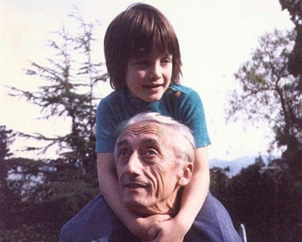 Жак-Ив Кусто с внуком Фабианом