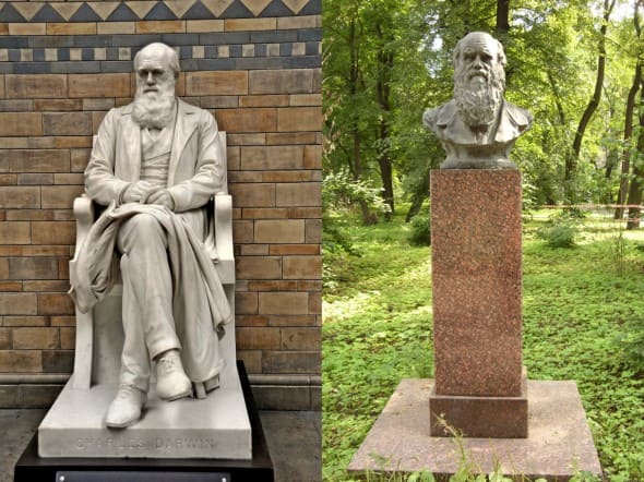 памятники Чарлзу Дарвину