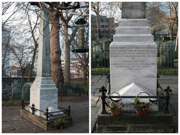 Памятник Дефо на кладбище Банхилл Филдс, Лондон