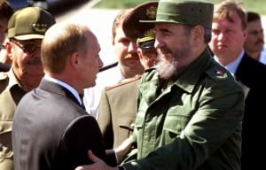 Фидель Кастро с Владимиром Путиным