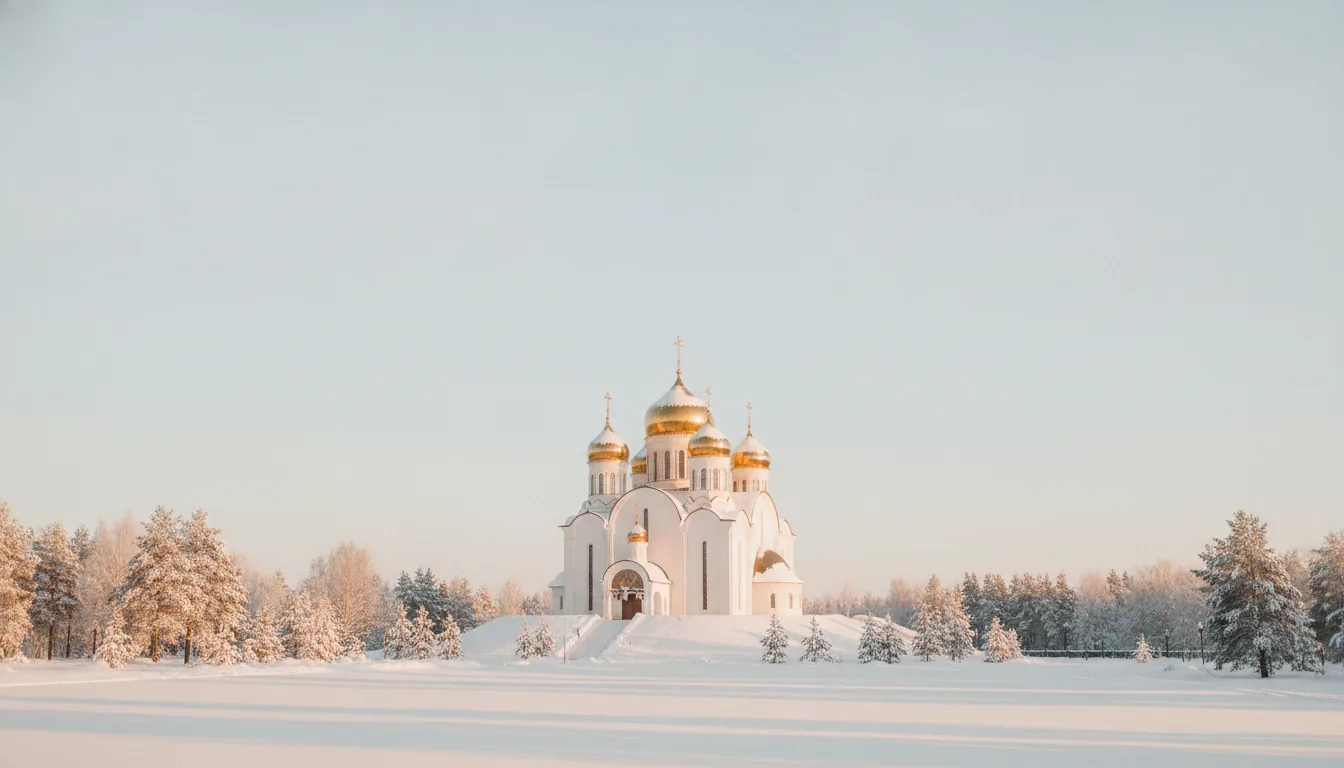 Зимний храм в снегу — Никола Зимний