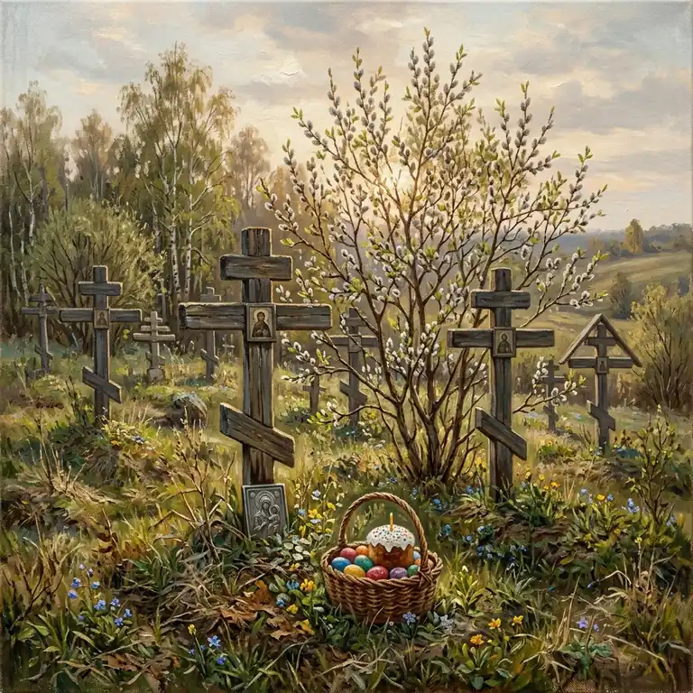 Радоница на кладбище