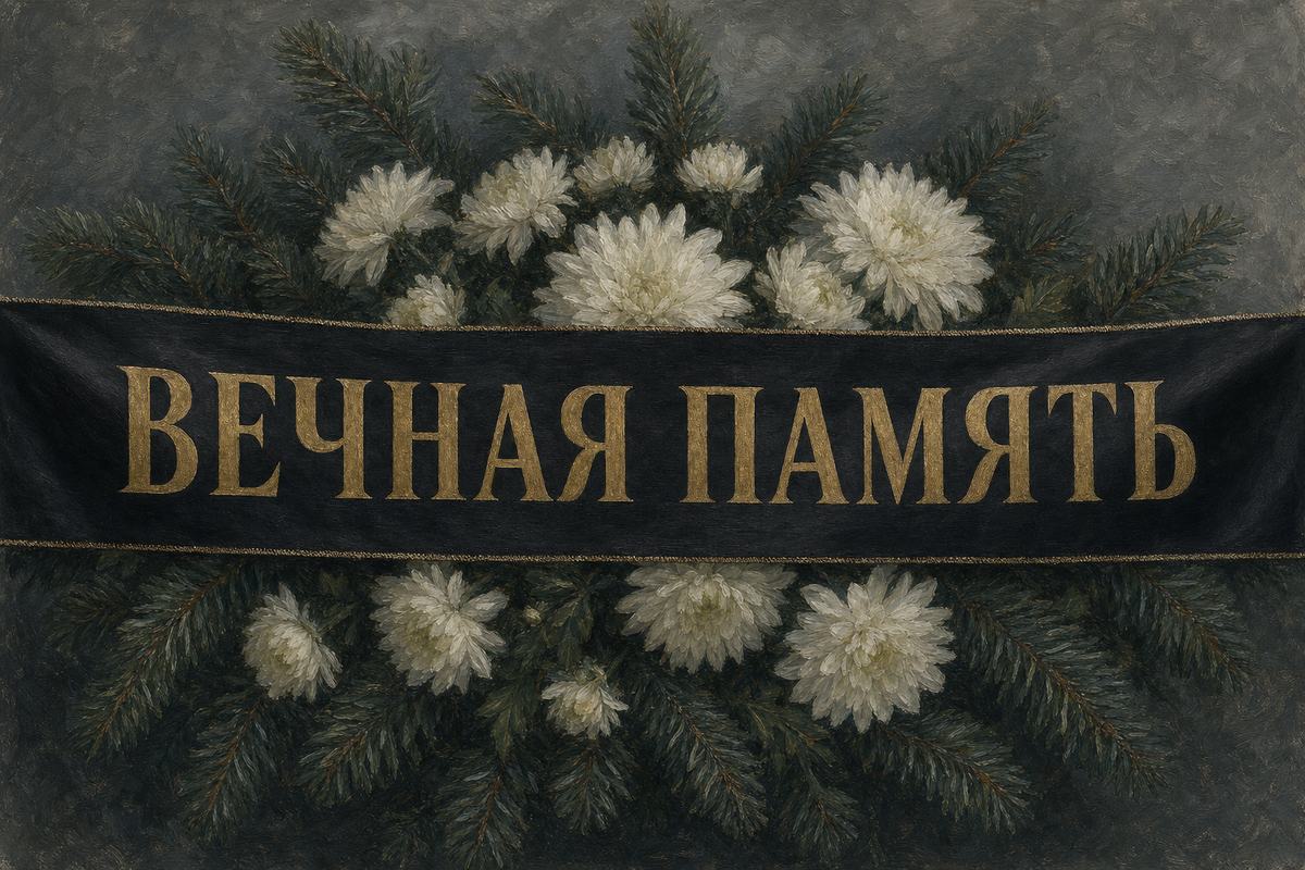 Траурная лента с надписью «Вечная память»