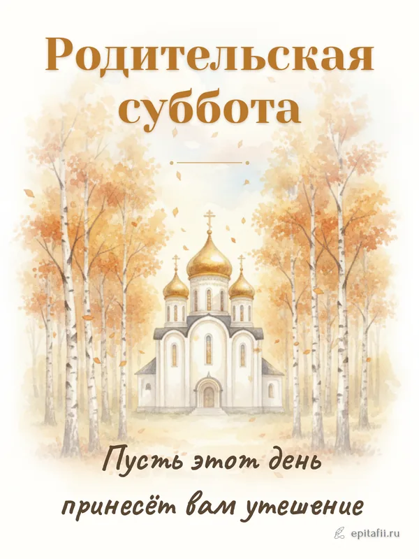 Поминальная открытка: Родительская суббота