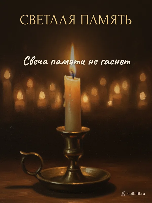 Поминальная открытка: Светлая память
