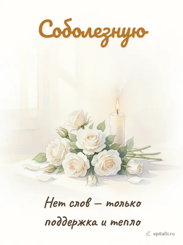 Поминальная открытка: Соболезную