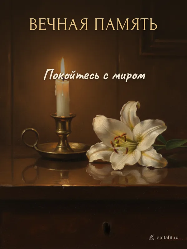 Поминальная открытка: Вечная память