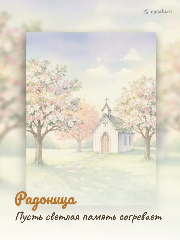 Поминальная открытка: Радоница