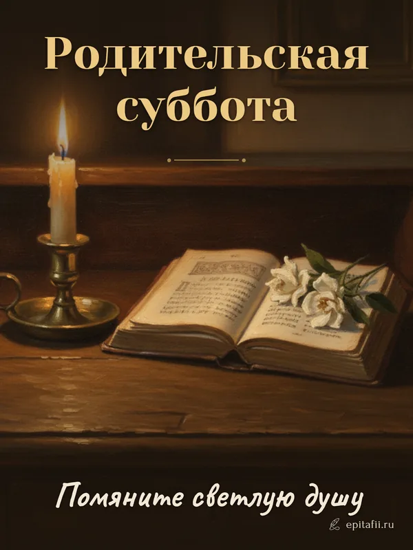 Поминальная открытка: Родительская суббота