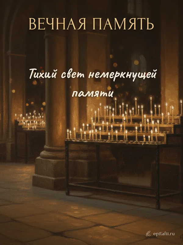 Поминальная открытка: Вечная память