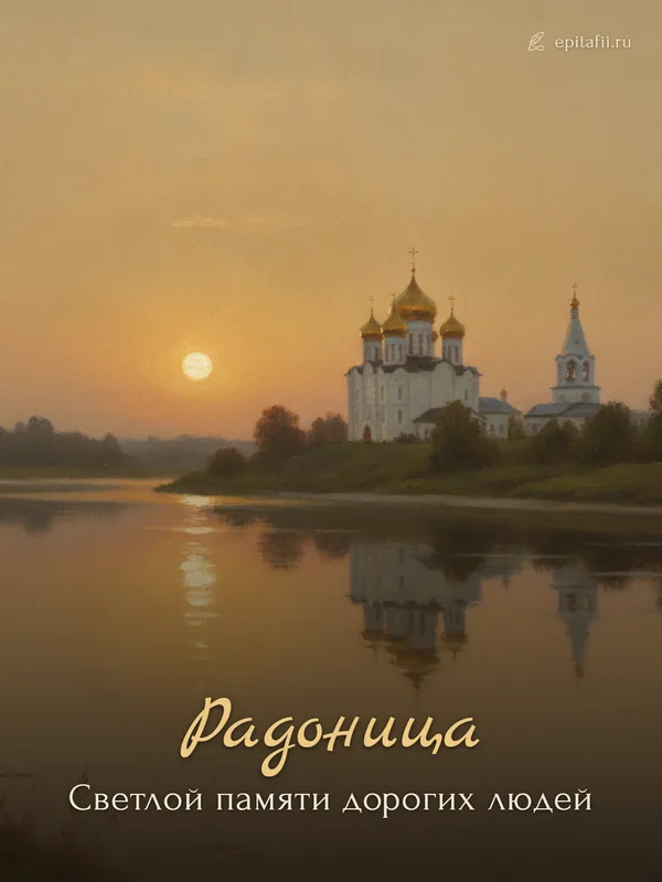Поминальная открытка: Радоница